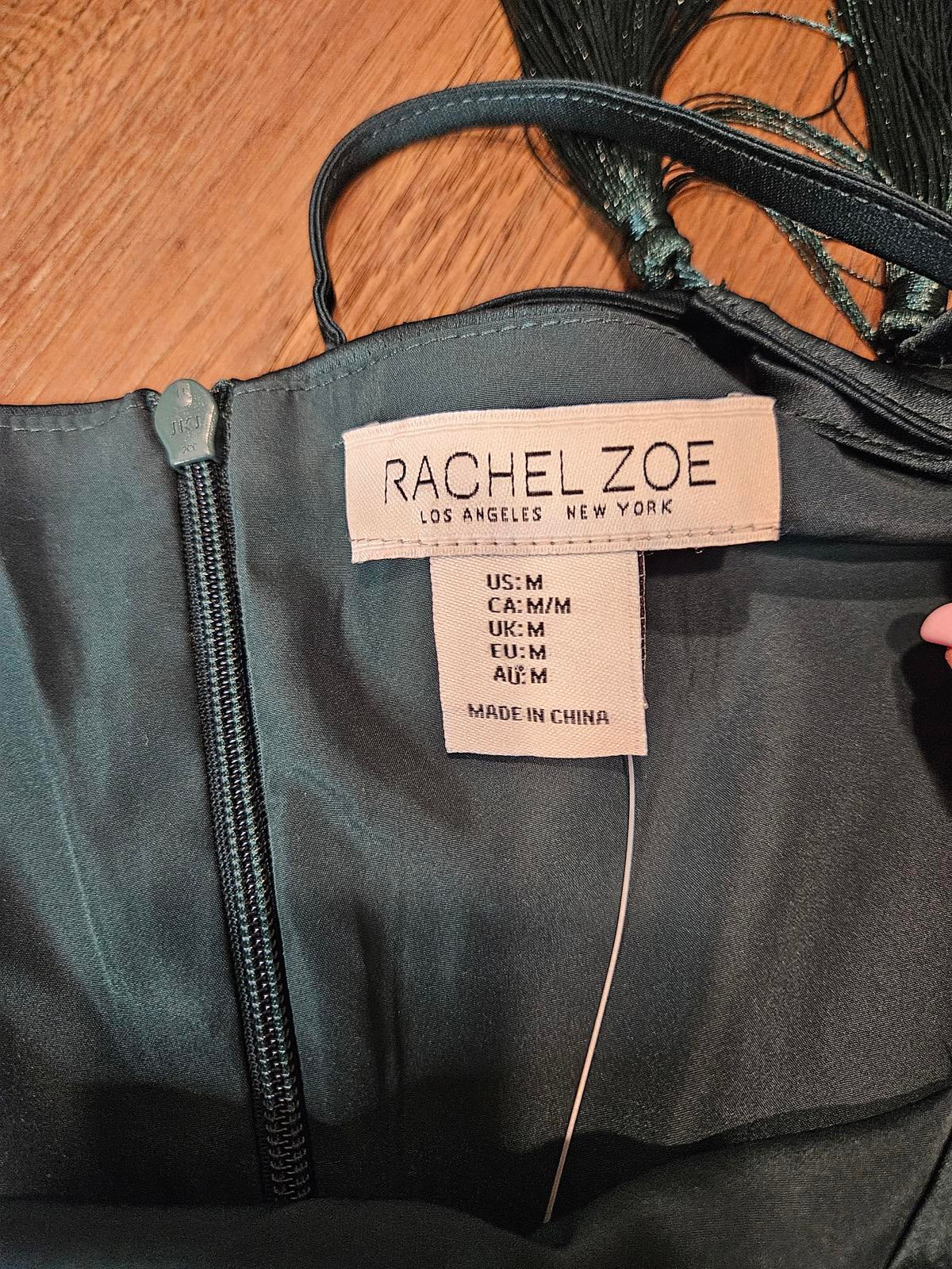 New Rachel Zoe Emerald Green Swing Fringe Top 1025