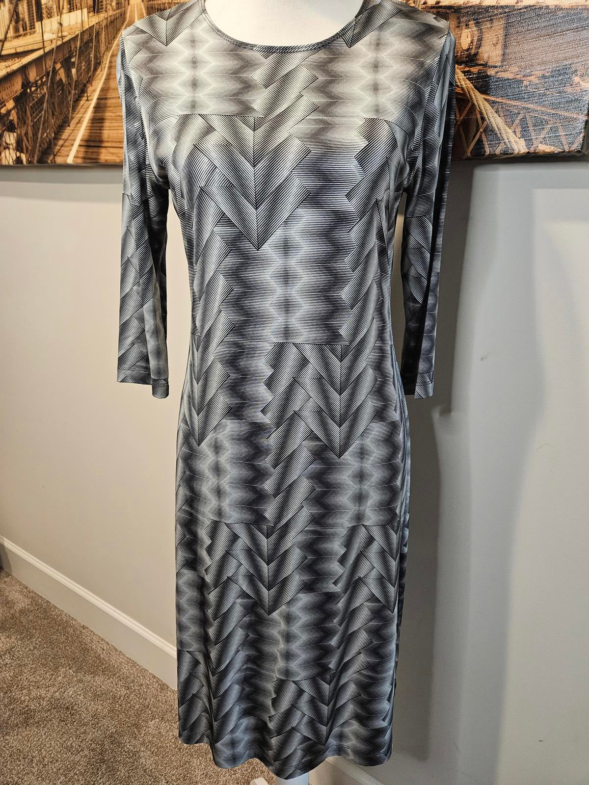 Leggiardo Chevron Dress -Super Soft and Stretchy #H55