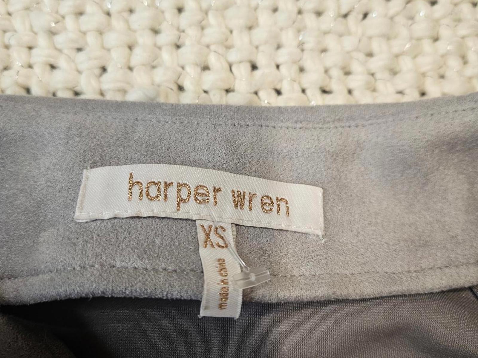 Nwot Harper Wren Gray Suede Mini Skirt  a18