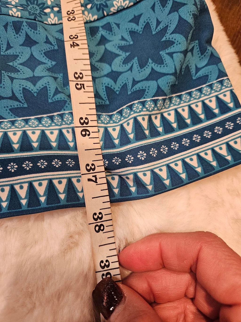 Magnolia Grace Stylish Blue Patterned Summer Dress #234