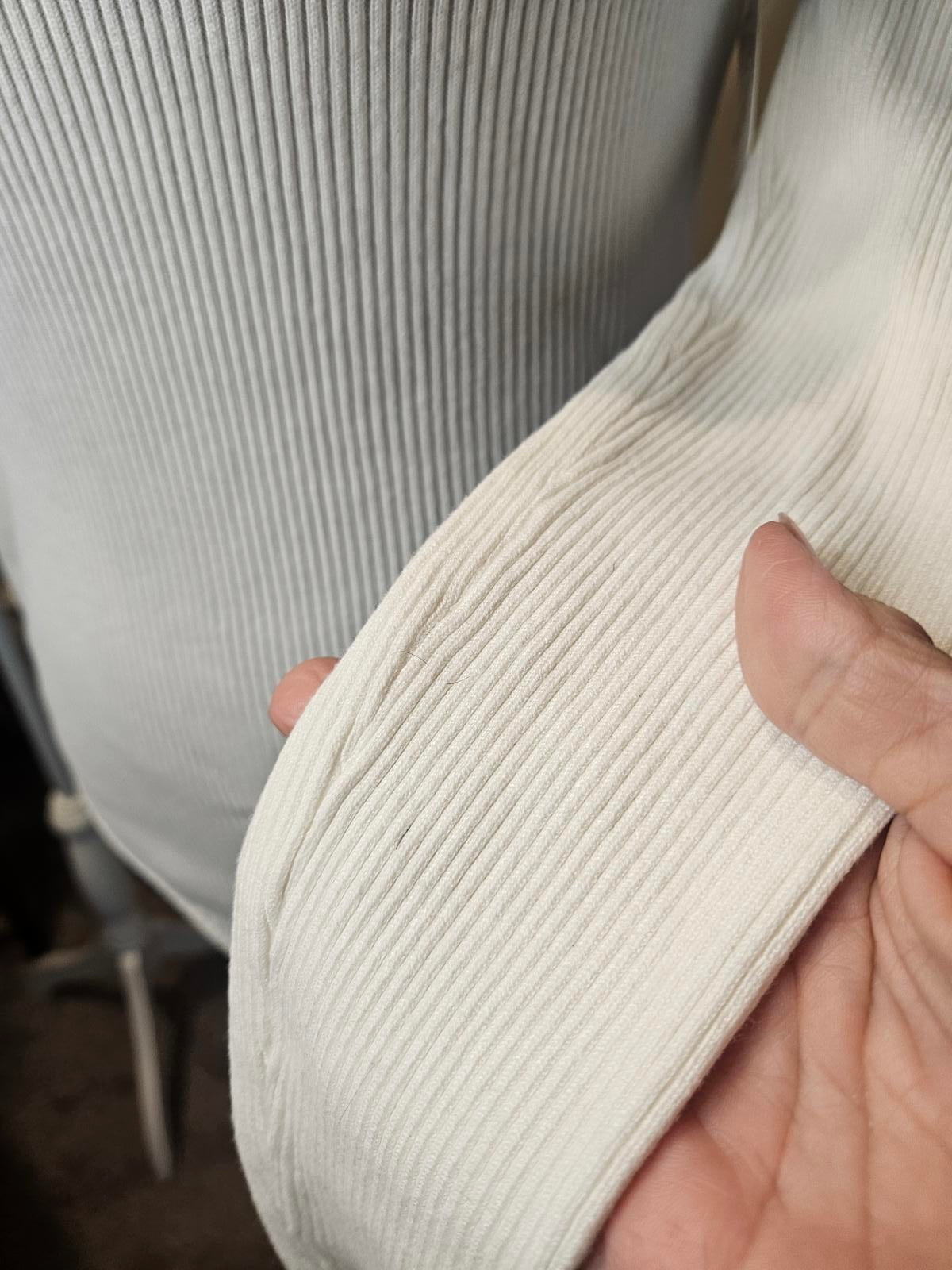 Nwot ASTR The Label White Ribbed Bodysuit with Open Back b76