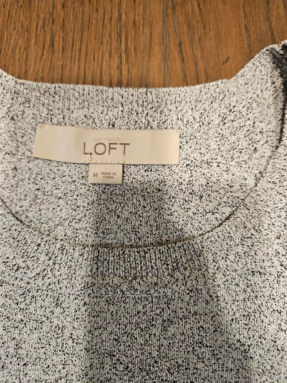 Loft Sleeveless Knit Top - Gray Melange #474