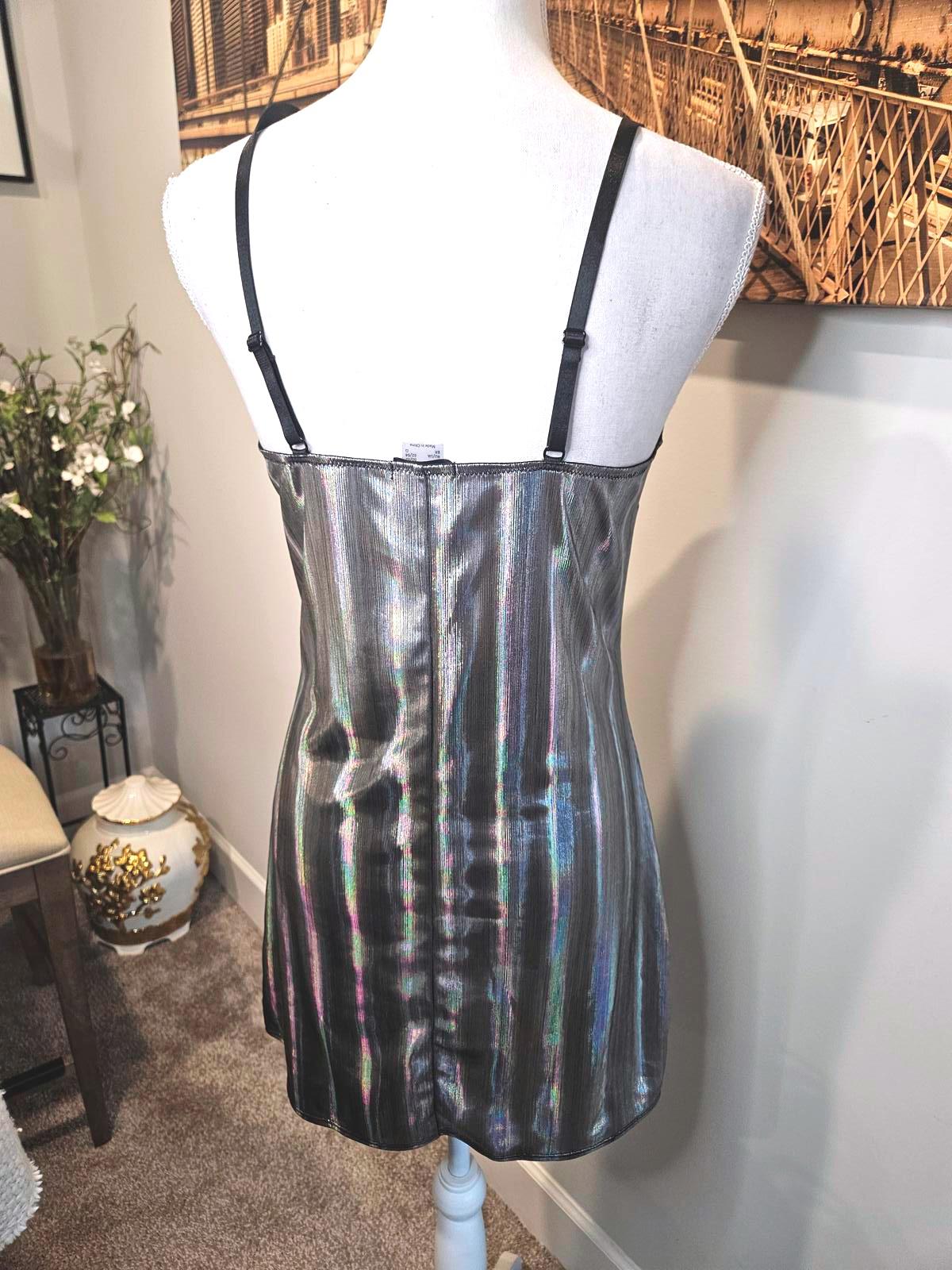 Venus Silver Holographic Women's Dress-L