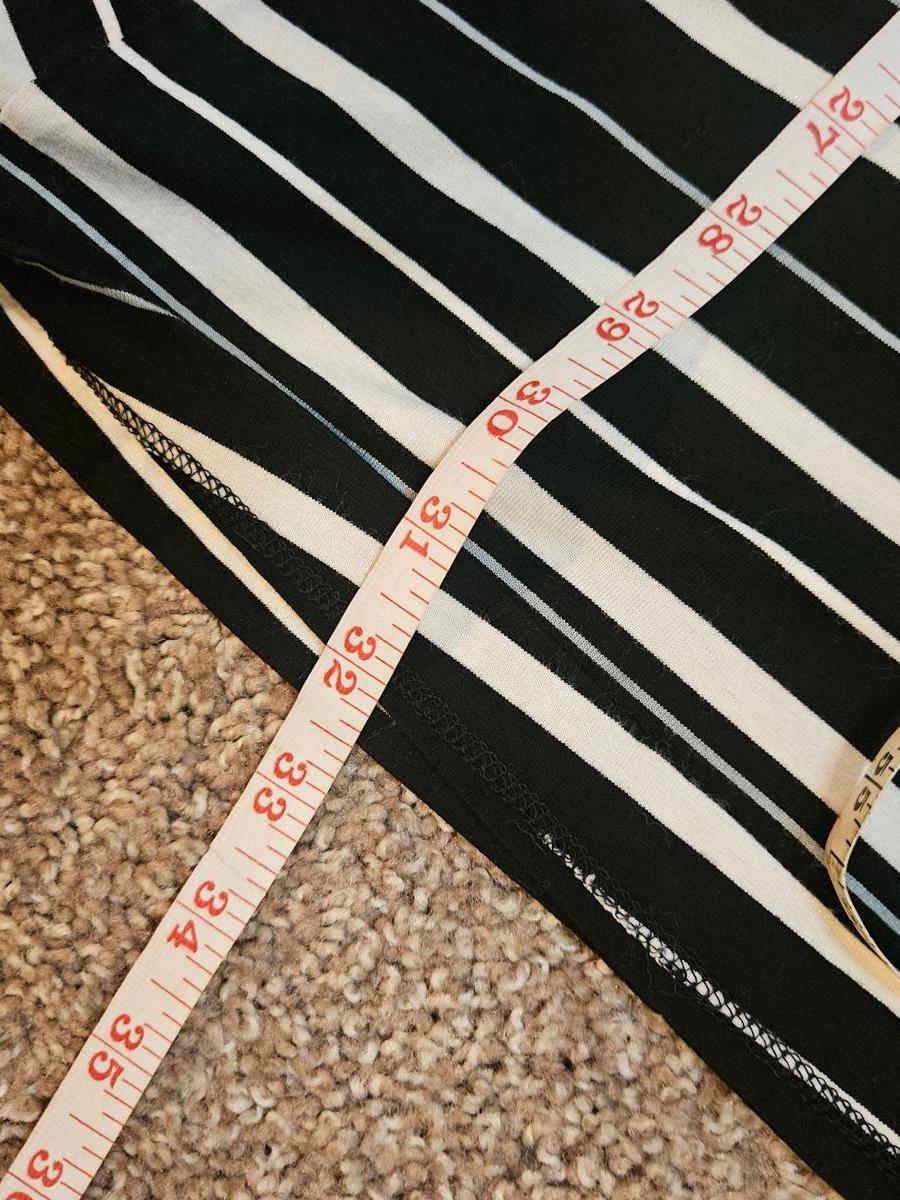 Loft Striped Dress - Black & White with Gray Pinstripe #H42
