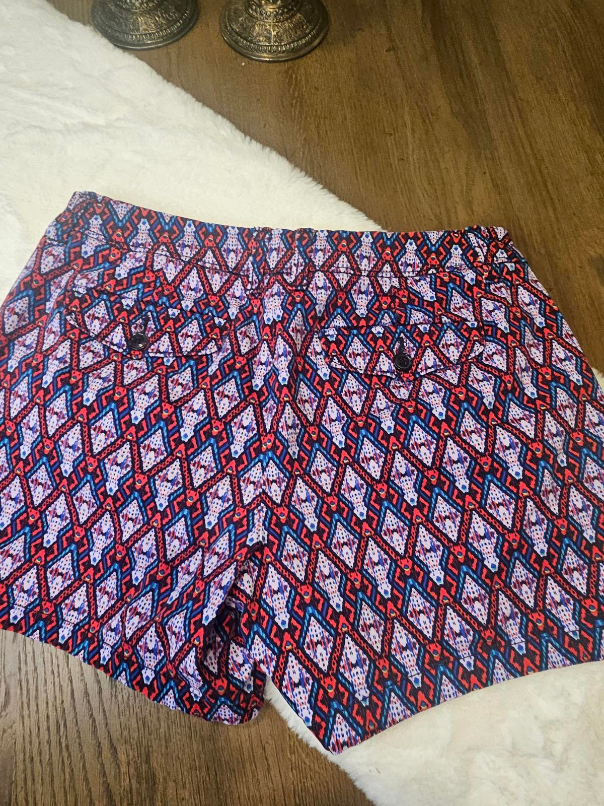 Liz Claiborne Vibrant Geometric Print Shorts #300
