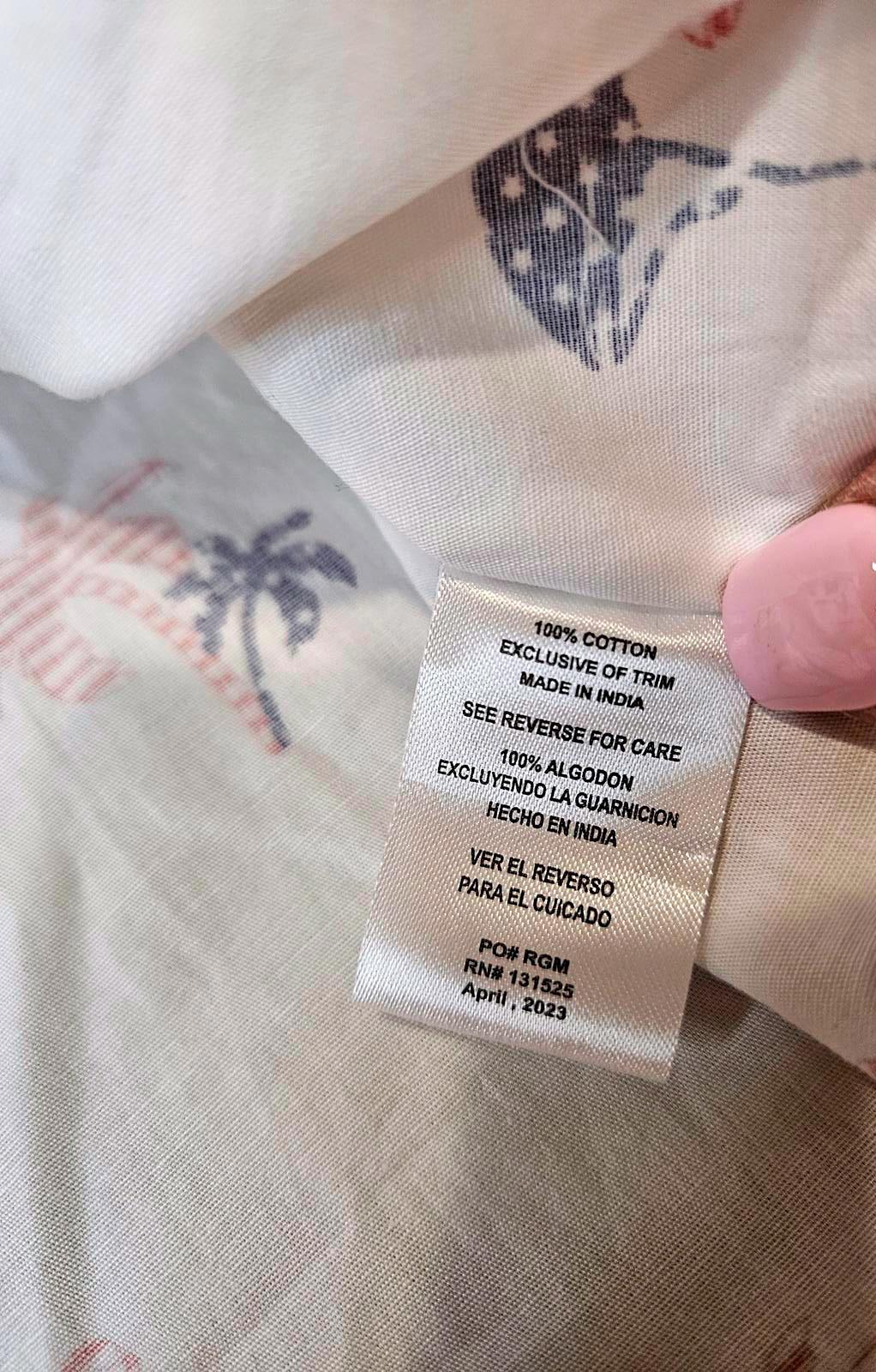 Men's Rugby University Patriotic Flamingo Print Shirt - Size SM 1008