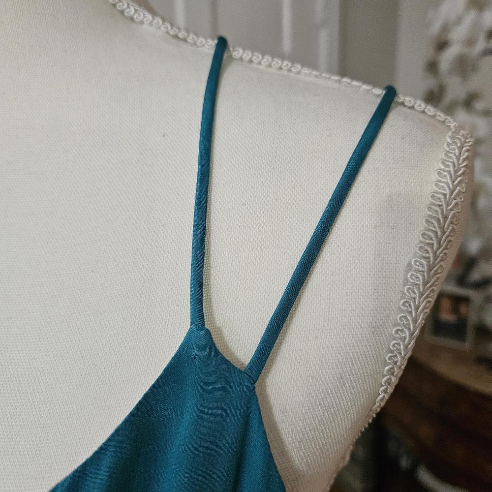 Lavender Brown Stylish Aqua Slip Dress #224