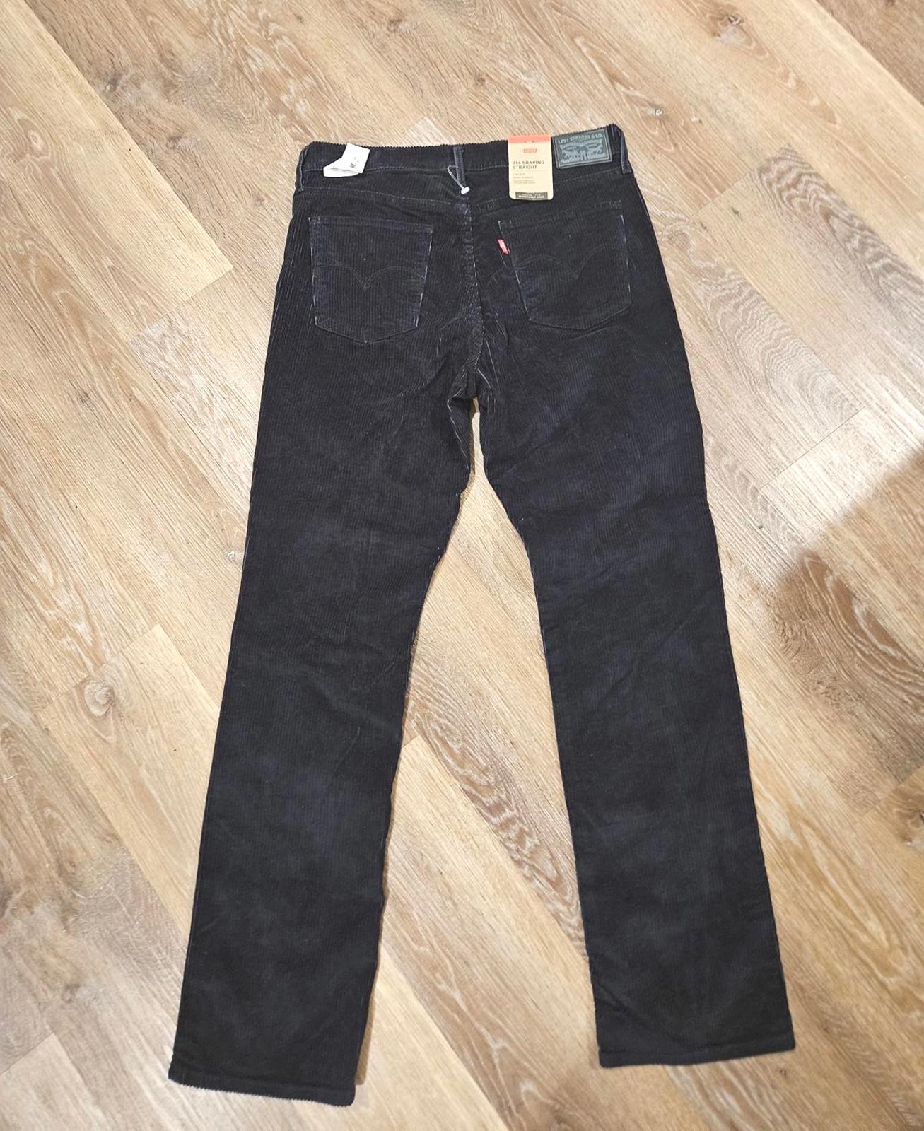 Levi's 314 Shaping Straight Jeans - Black Corduroy - Size 30x30 b63