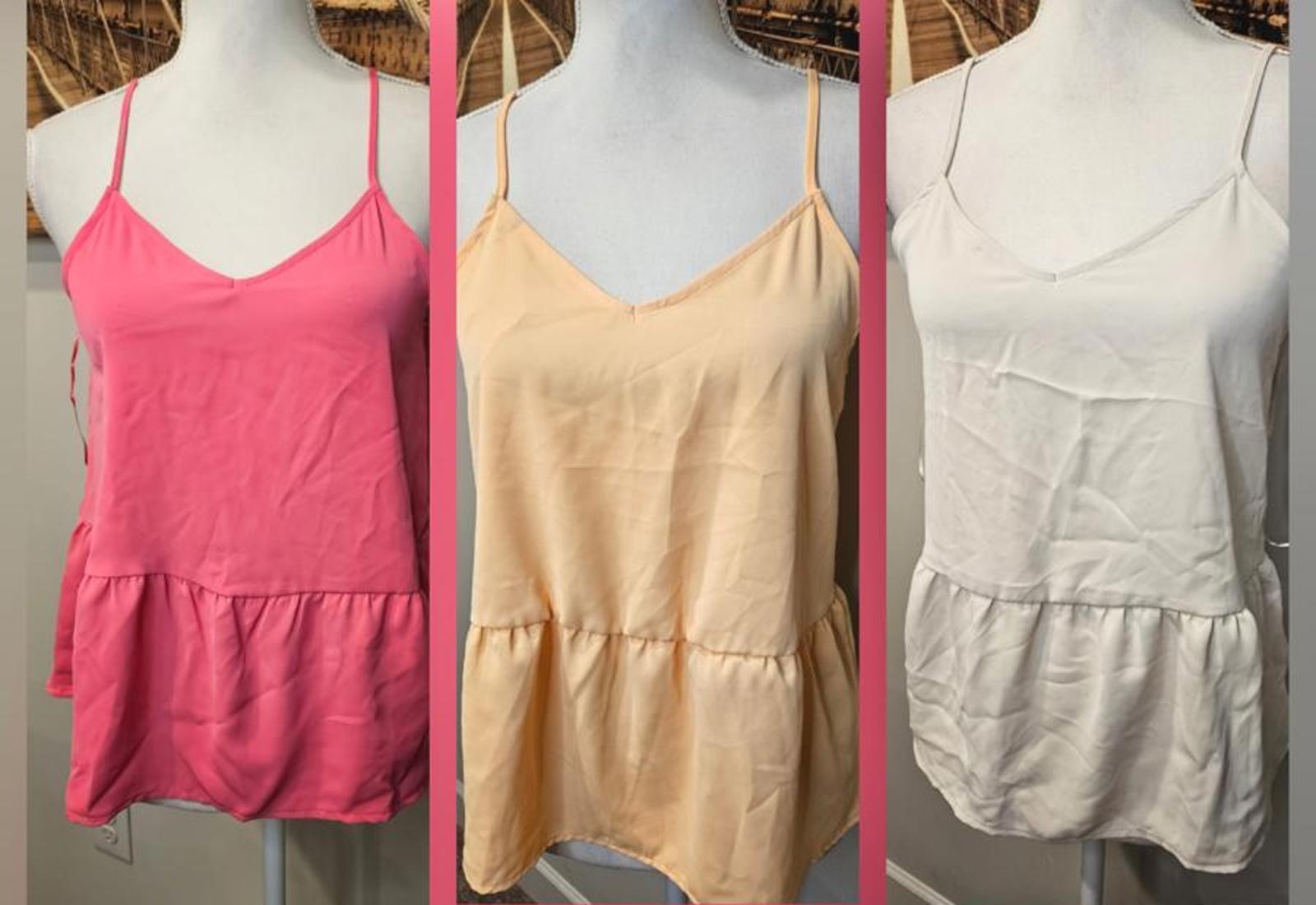 Nwt 3 Olive & Oak Sleeveless Peplum Tops A51