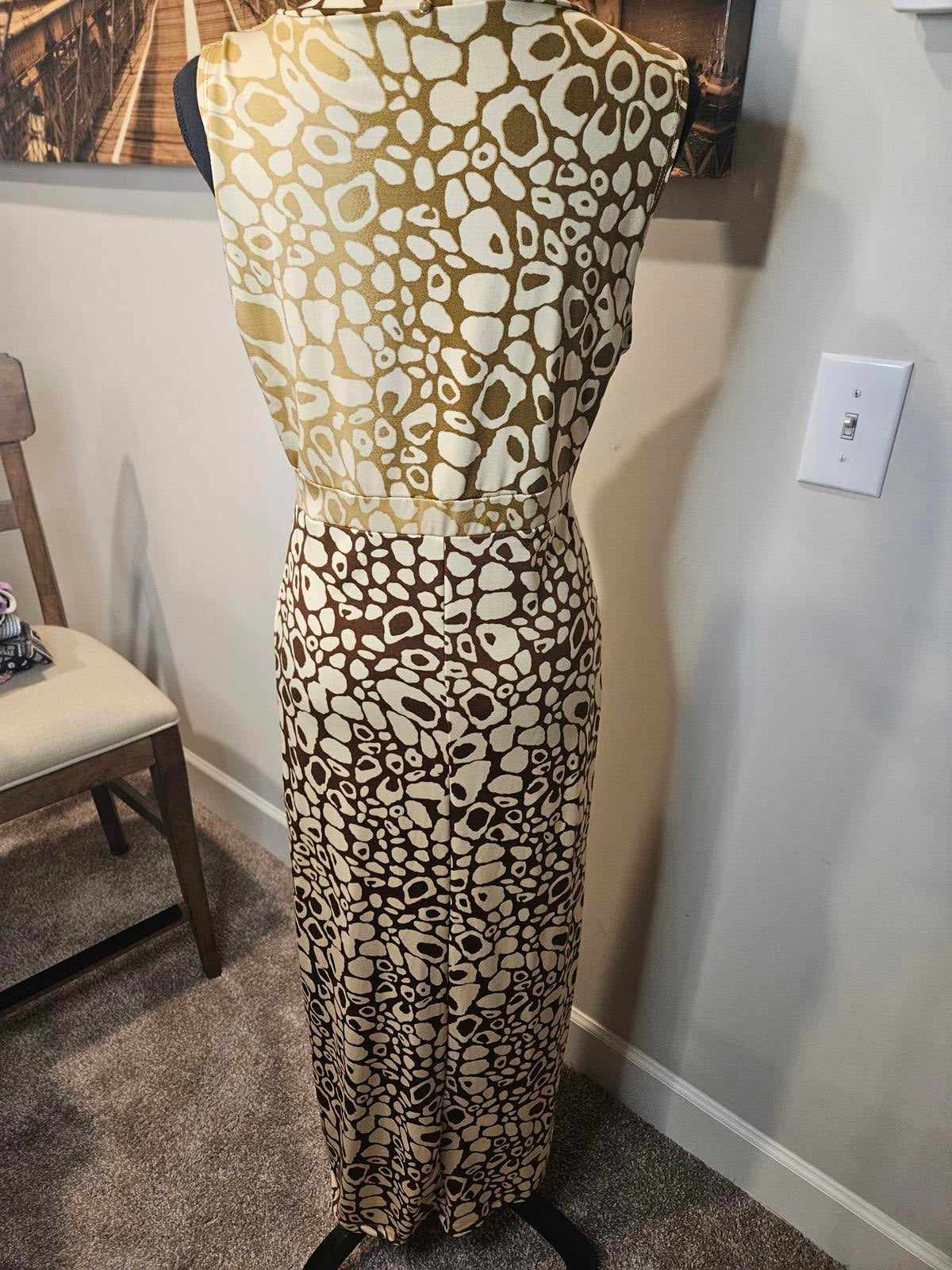 Madmazelle Women's Maxi Dress with Animal Print