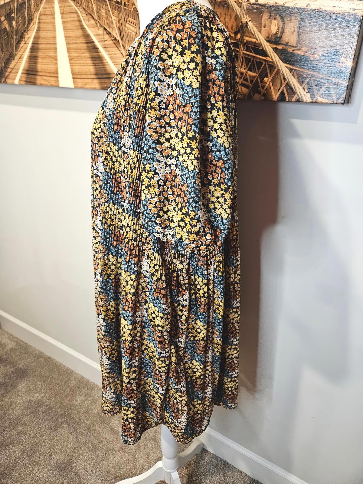 Love & Piece Bohemian Floral Print Smock Dress #470