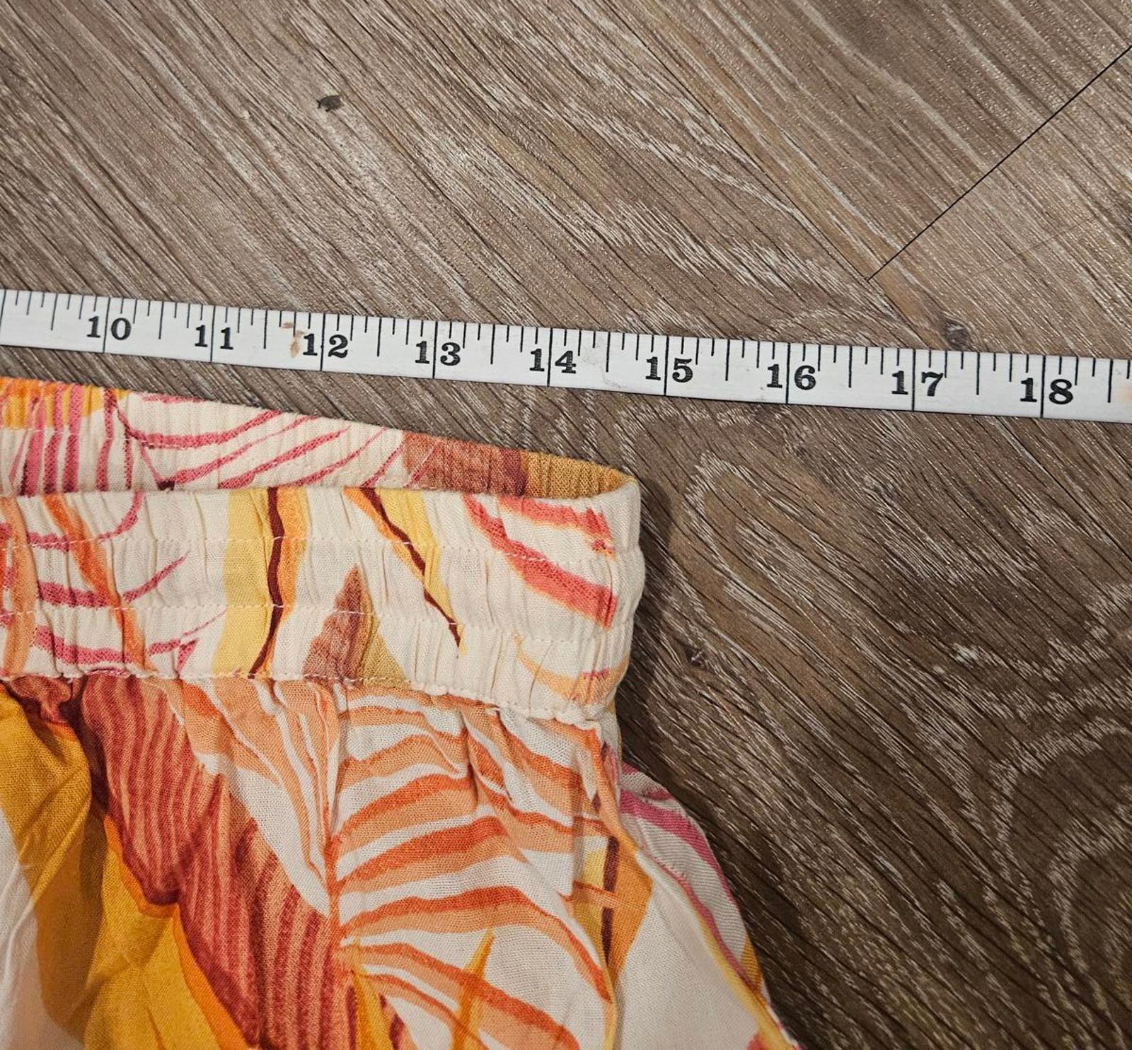 Nwot True Destinations Wide-Leg Palazzo Pants with Tropical Print 20