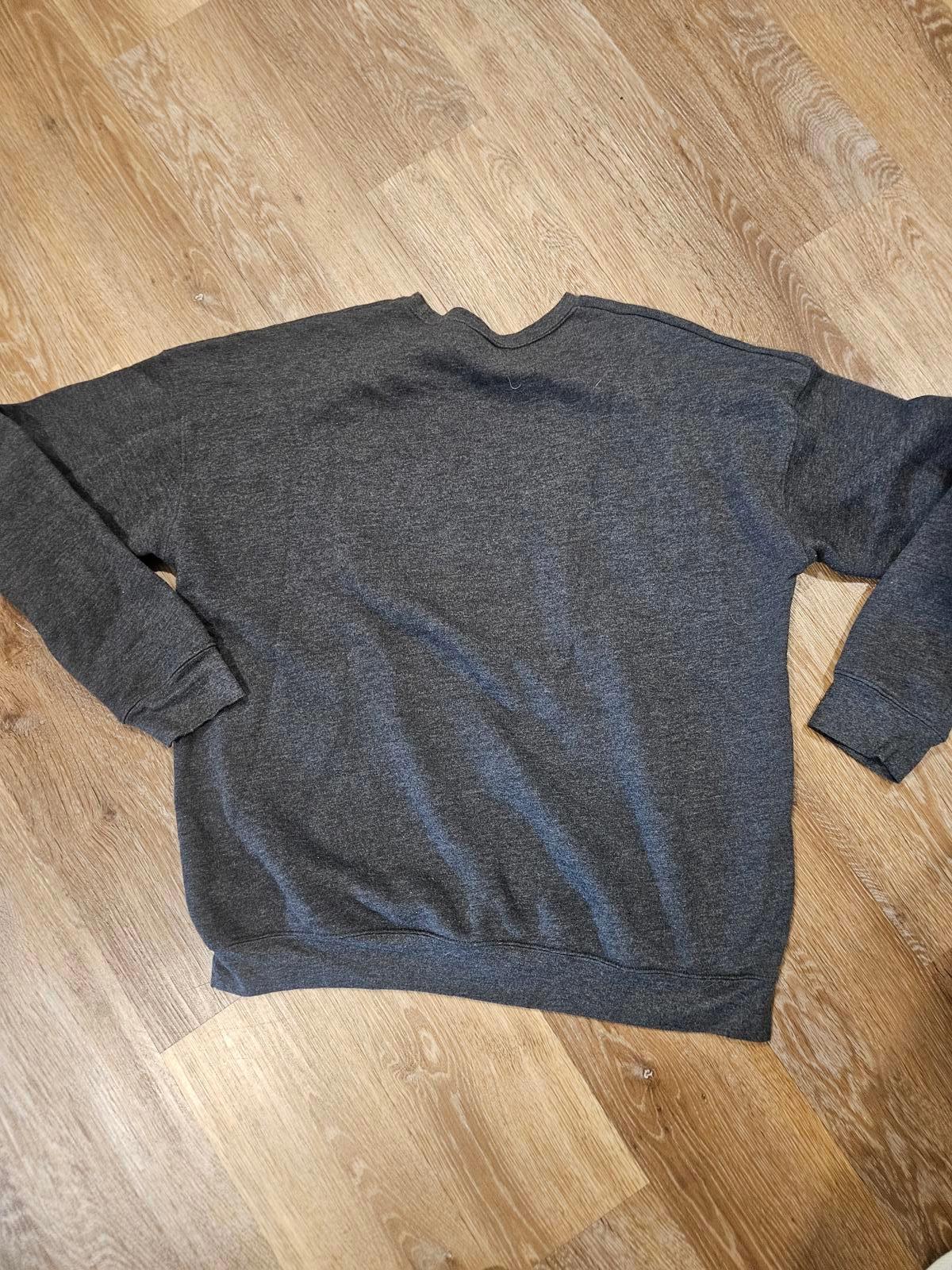 Bella + Canvas  Gray Sweatshirt with Game Day Hot Dog Graphic