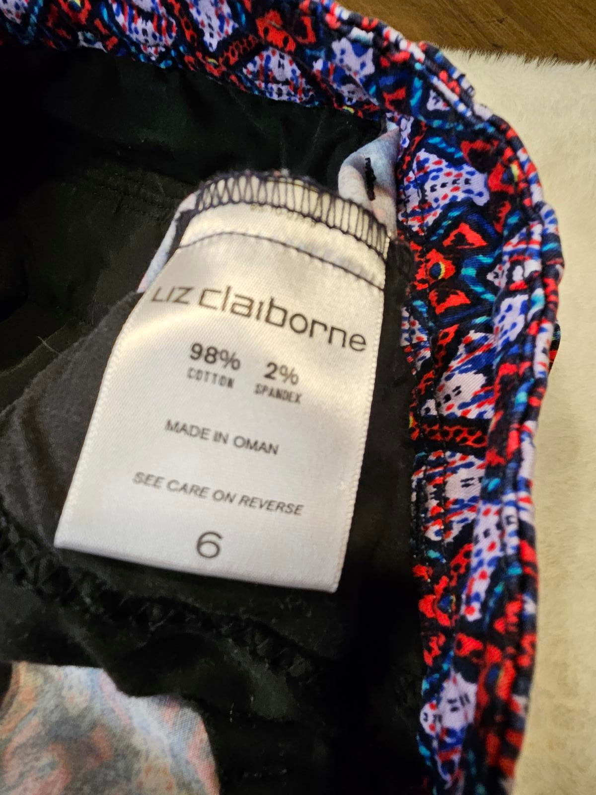 Liz Claiborne Vibrant Geometric Print Shorts #300