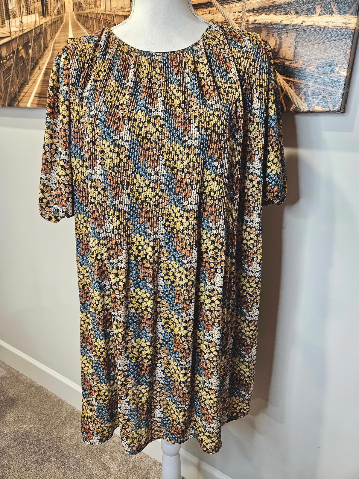 Love & Piece Bohemian Floral Print Smock Dress #470