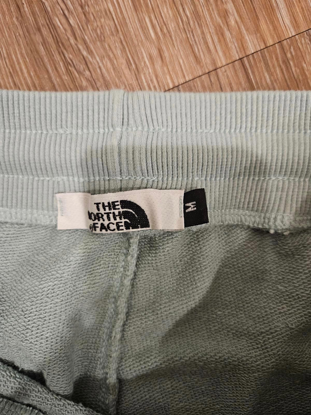 North Face Light Green Joggers with White Side Stripe B5